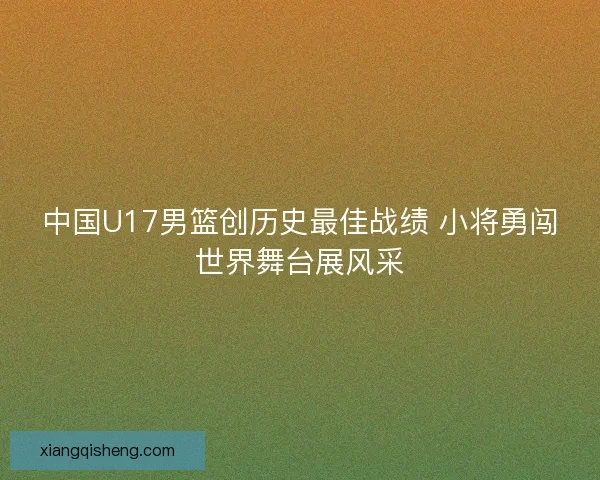 中国U17男篮创历史最佳战绩 小将勇闯世界舞台展风采