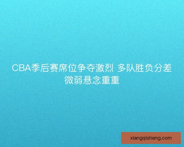 CBA季后赛席位争夺激烈 多队胜负分差微弱悬念重重